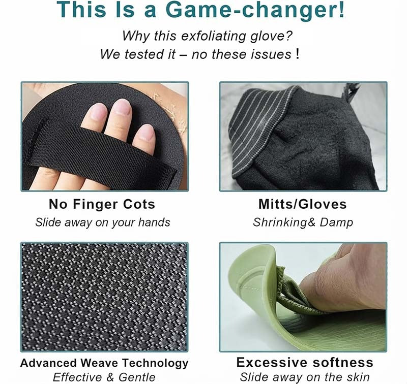 Insideefy®-4 Counts Soft Rubber Shower Scrubber for Efficient Cleansing Body🚿