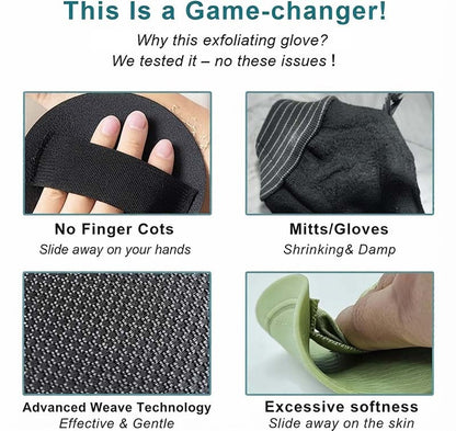 Insideefy®-4 Counts Soft Rubber Shower Scrubber for Efficient Cleansing Body🚿
