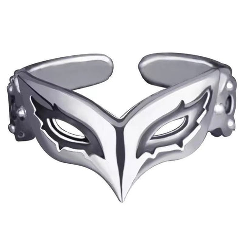 Funny Mask Ring Fashion Versatile High-Grade Cold Tone Style Ring for Men and Women