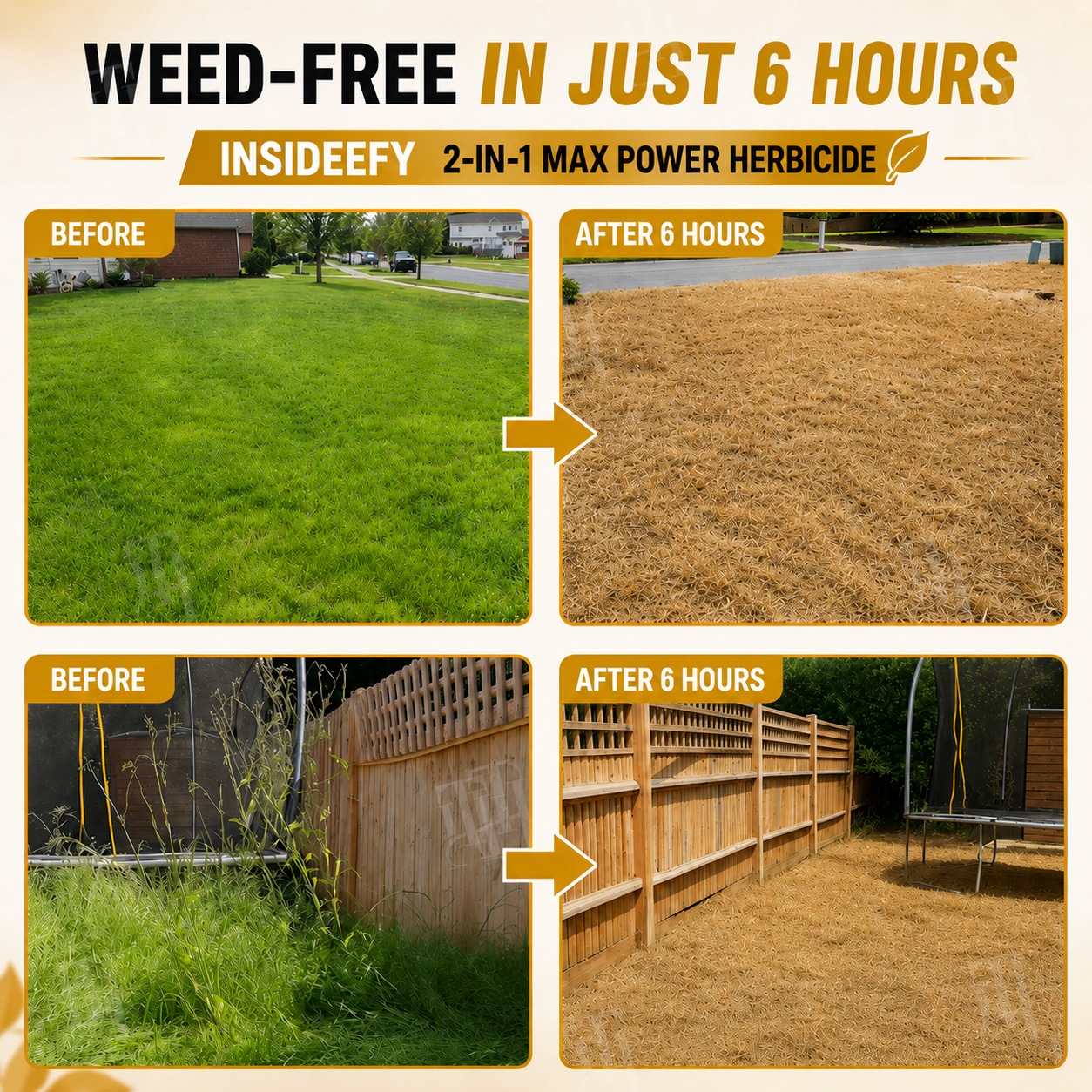 🌿 6-Hour Total Kill, Zero Glyphosate | Insideefy™ 2-in-1 Max Power Herbicide