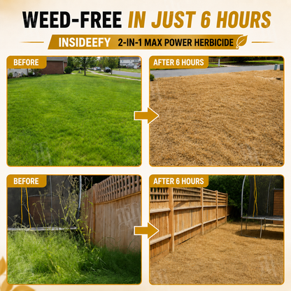 🌿 6-Hour Total Kill, Zero Glyphosate | Insideefy™ 2-in-1 Max Power Herbicide