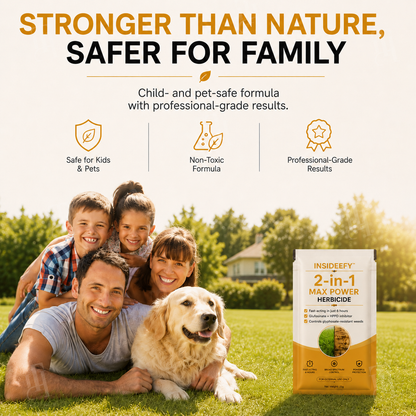 🌿 6-Hour Total Kill, Zero Glyphosate | Insideefy™ 2-in-1 Max Power Herbicide