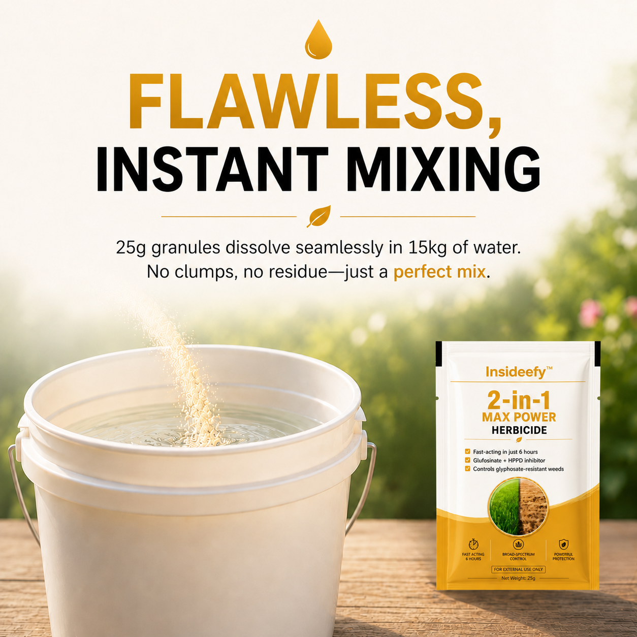 🌿 6-Hour Total Kill, Zero Glyphosate | Insideefy™ 2-in-1 Max Power Herbicide