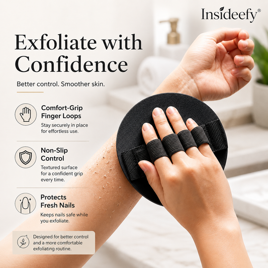 Insideefy®-4 Counts Soft Rubber Shower Scrubber for Efficient Cleansing Body🚿