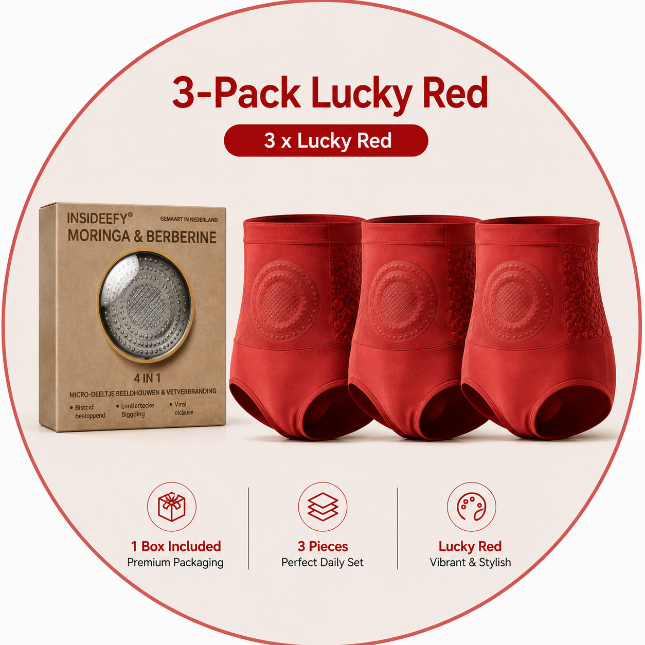 3-Pack Lucky Red
