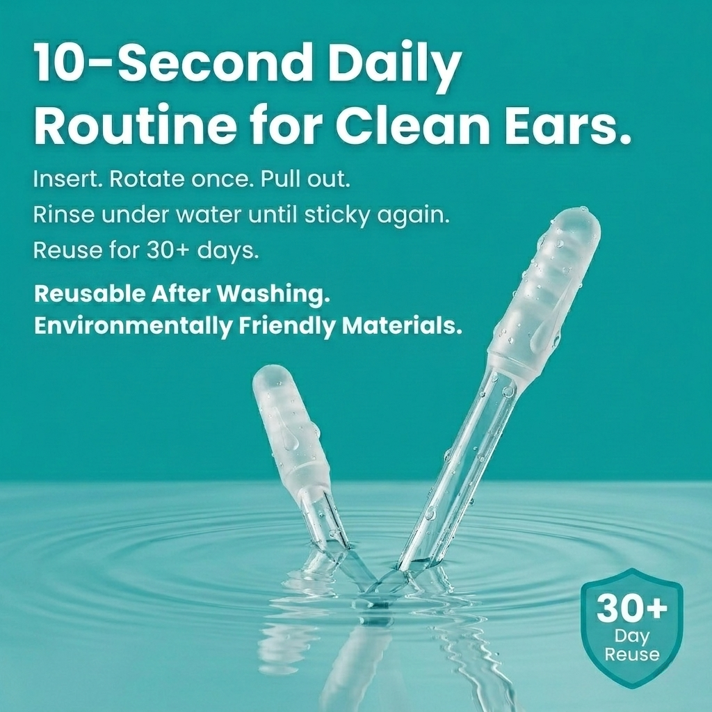 Adhesive Ear Cleaner – Powerful Cleaning, Gentle on Ears