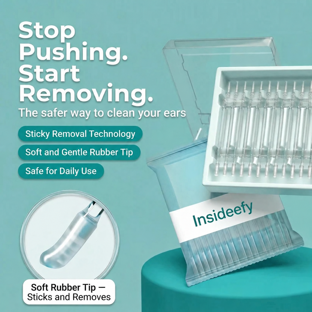 Adhesive Ear Cleaner – Powerful Cleaning, Gentle on Ears