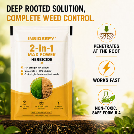 🌿 6-Hour Total Kill, Zero Glyphosate | Insideefy™ 2-in-1 Max Power Herbicide
